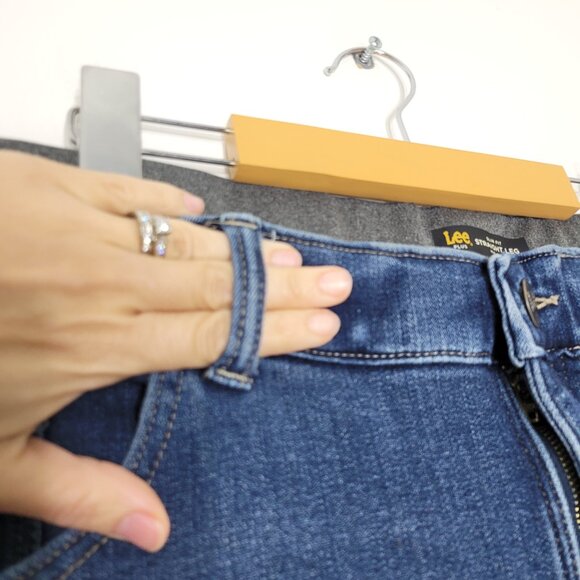 Lee Plus Women's Blue Cotton Mid Rise Slim Fit Stright Leg Denim Jeans Size 22W - Picture 6 of 16
